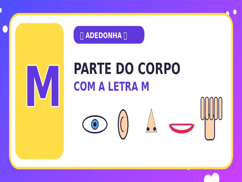 Parte do Corpo com M: Partes do Corpo com M para Adedonha e Stop