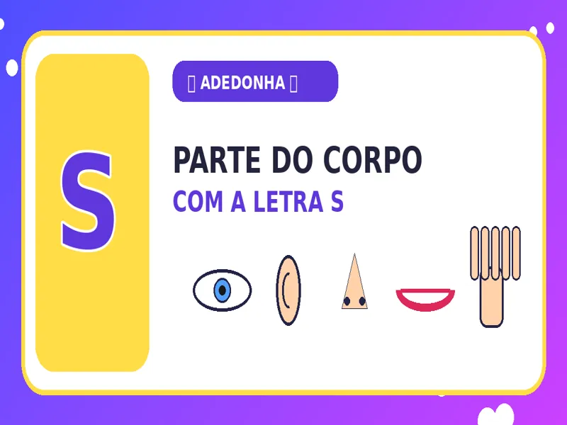 Parte do Corpo com S: Nomes de Partes do Corpo com S para Adedonha 25 Parte do Corpo com S: Nomes de Partes do Corpo com S para Adedonha