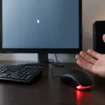 Mouse acende, mas não funciona